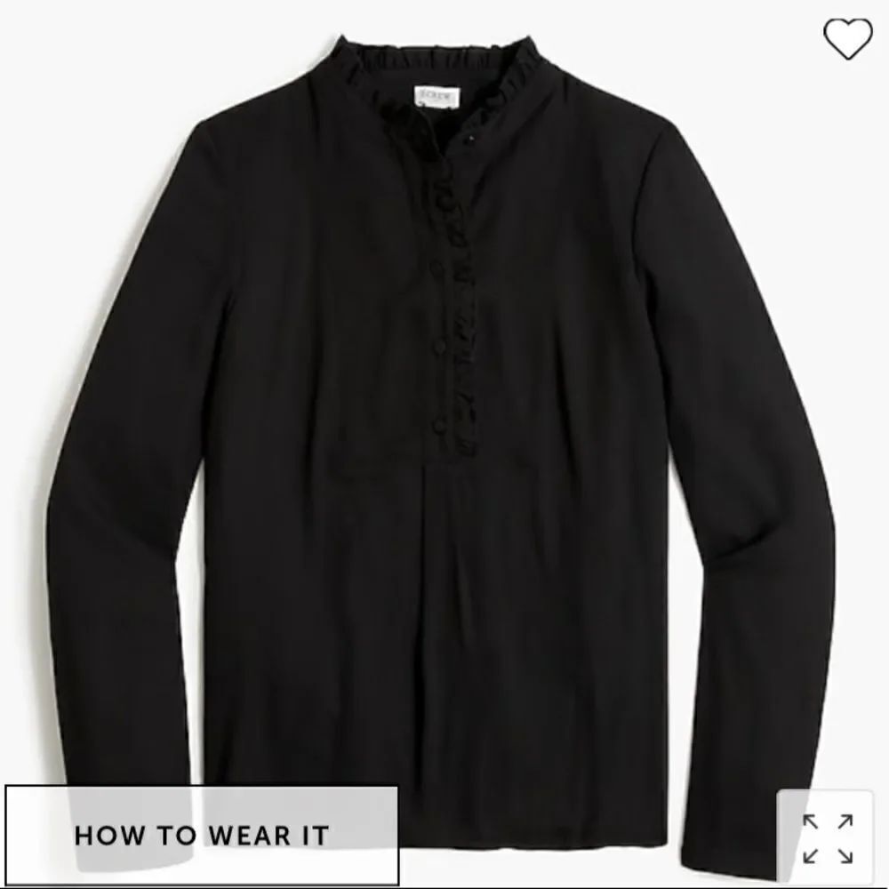 J. Crew Factory Long-sleeve top with ruffles Item BA742*